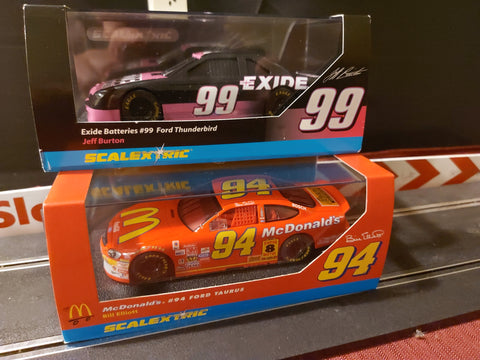 + Scalextric Pair of Nascar C2021 & C2142