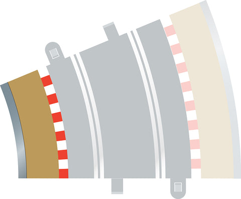 R3 -  Radius 3 Curve inner boarder 22.5 deg&nbsp; ( 4 per pack ) C8281