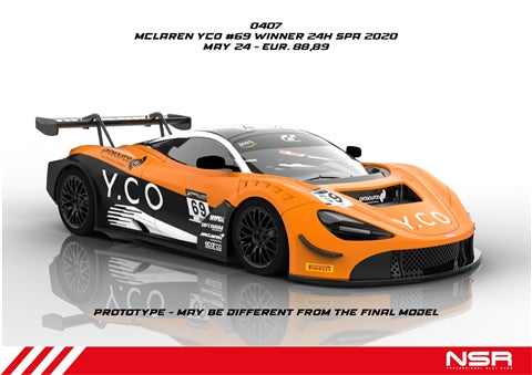 NSR0407SW MCLAREN 720S Y.CO #69 WINNER 24h SPA 2020 SW SHARK 25