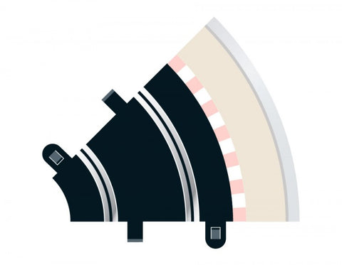Scalextric Radius 1 Curvee 45 Deg x 2 C8202